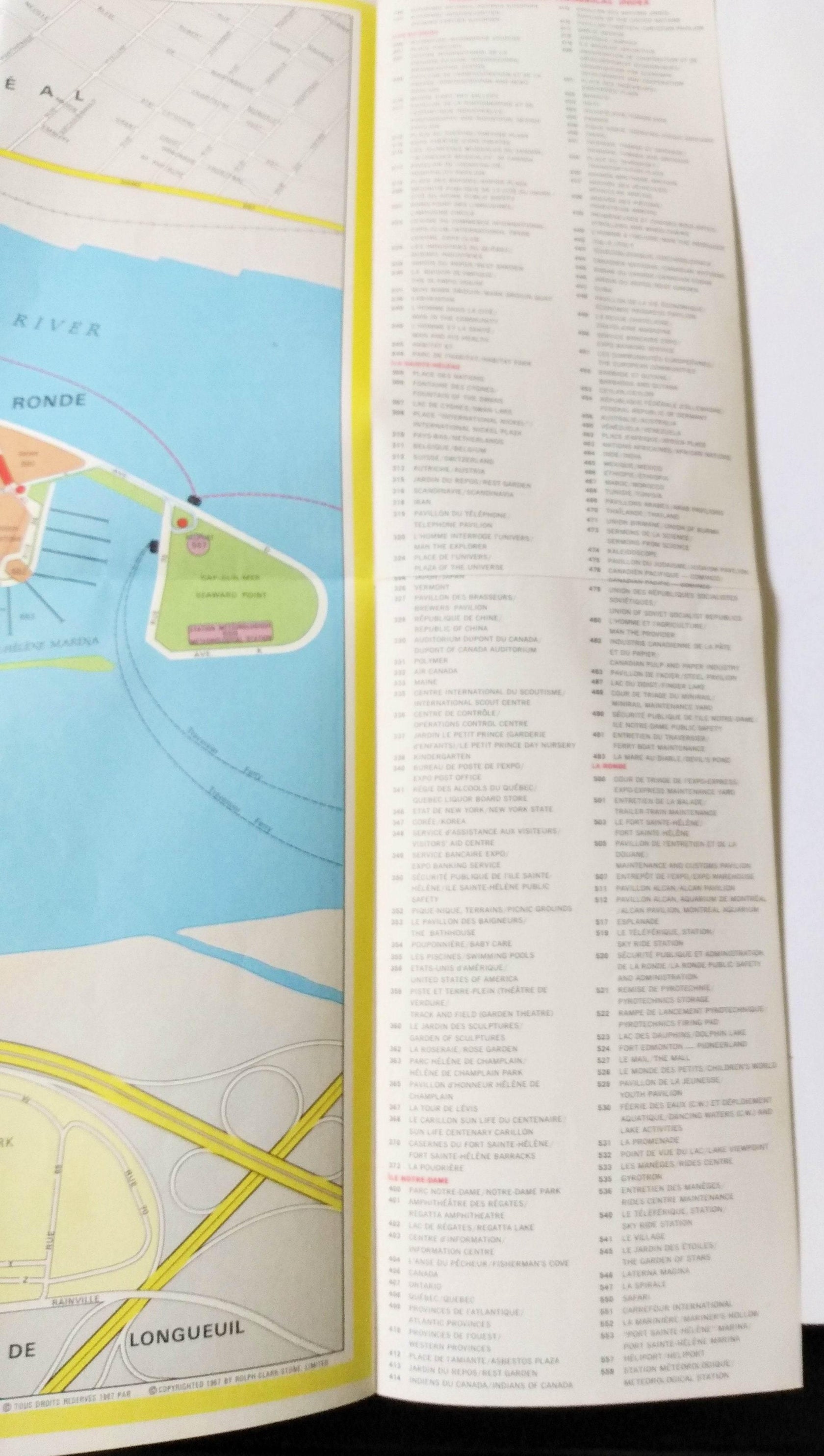 Shell Oil Expo 67 Int'l And Universal Exposition Montreal Canada Map ...
