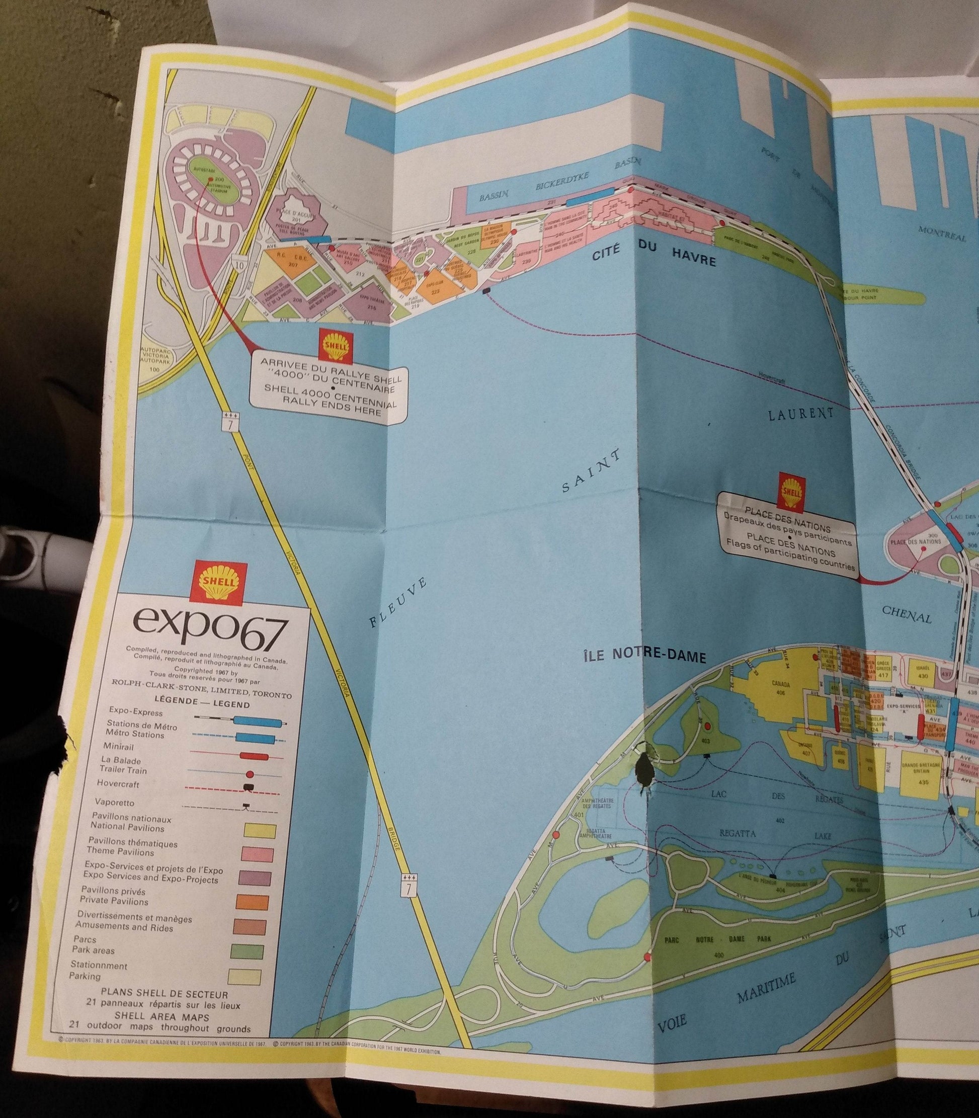 Shell Oil Expo 67 Int'l And Universal Exposition Montreal Canada Map - TulipStuff