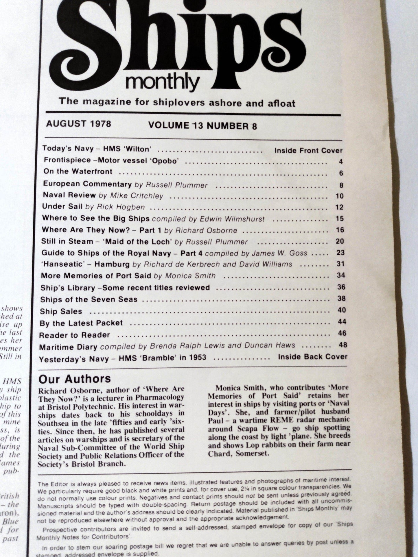 Ships Monthly Magazine October 1978 Hanseatic German Atlantic Line - TulipStuff