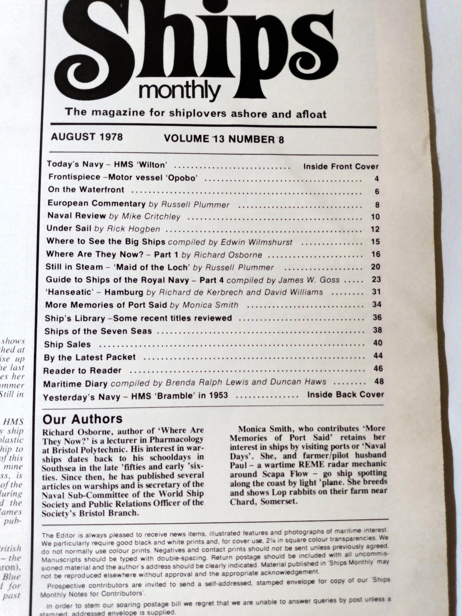 Ships Monthly Magazine October 1978 Hanseatic German Atlantic Line - TulipStuff