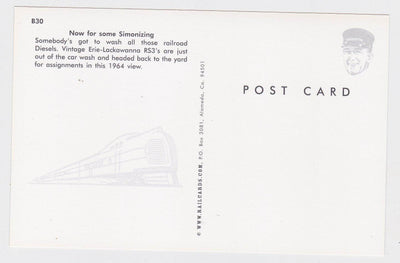 Erie Lackawanna Alco RS3 Diesel Locomotive Train Postcard - TulipStuff