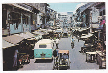 Load image into Gallery viewer, Singapore China-town Street Scene Late 1950&#39;s Early 1960&#39;s Postcard - TulipStuff
