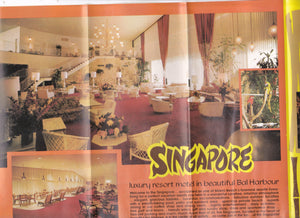 Singapore Resort Hotel Bal Harbour Florida Late 1970's Brochure - TulipStuff