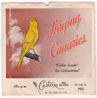 Parker Singing Canaries Cielito Lindo / La Golondrina 7" Vinyl 1954 - TulipStuff