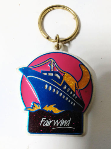 Sitmar Cruises tss Fairwind Plastic Keyring 1980's - TulipStuff