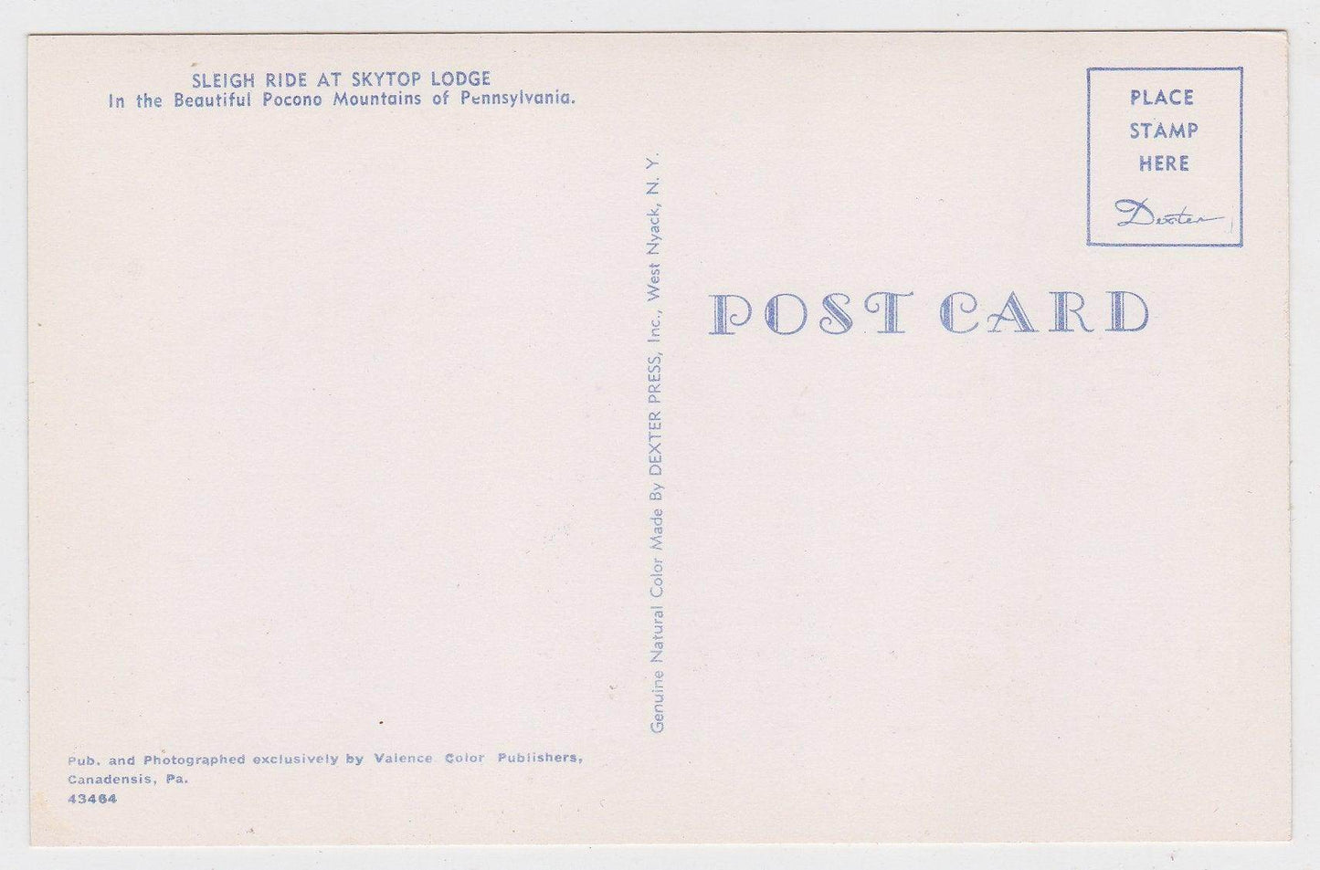 Sleigh Ride At Skytop Lodge Pocono Mountains Pennsylvania 1950's - TulipStuff