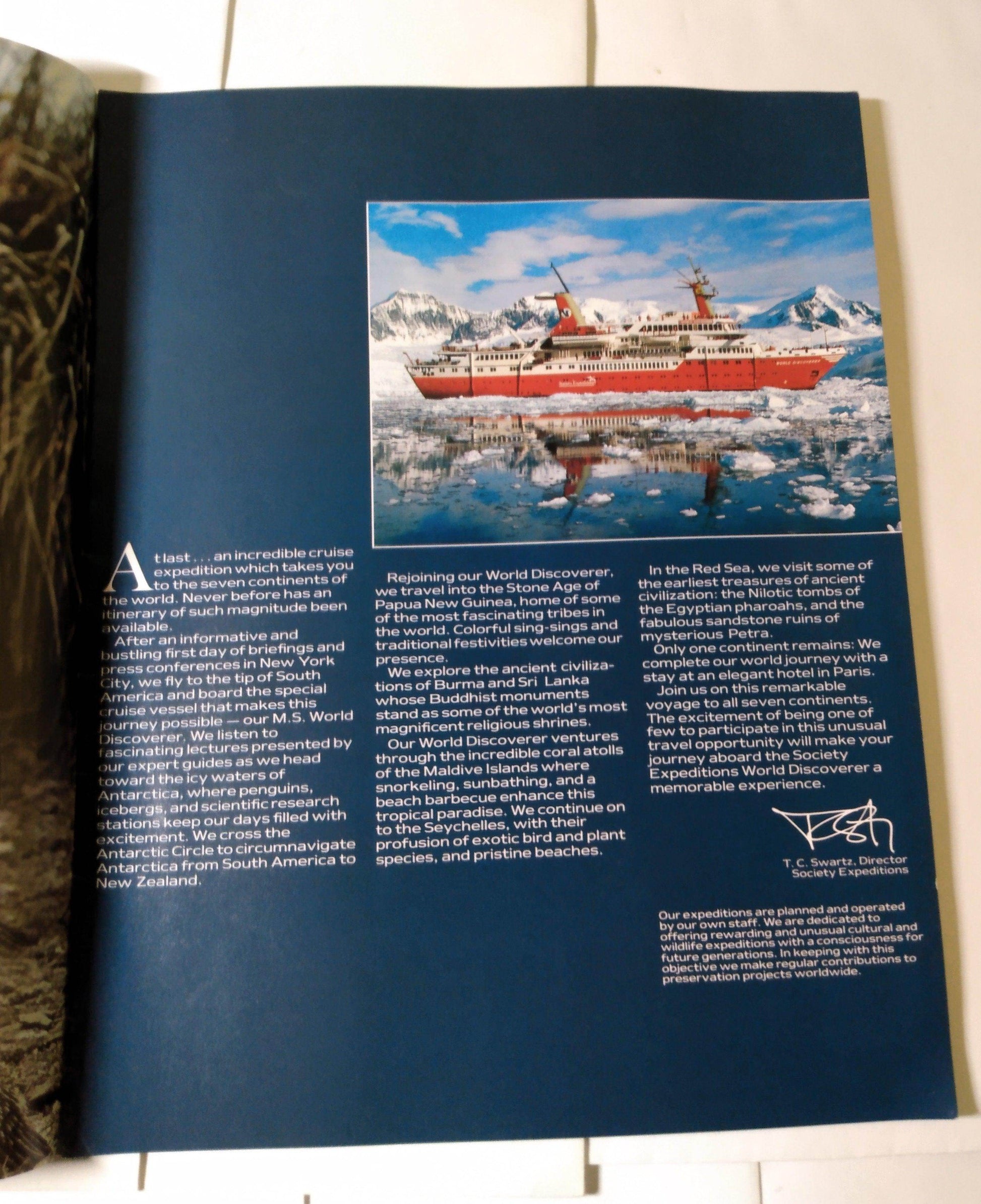 Society Expeditions ms World Discoverer 1983 World Cruise Brochure - TulipStuff