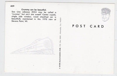 Soo Line Caboose At Stevens Point Wisconsin 1970 - TulipStuff