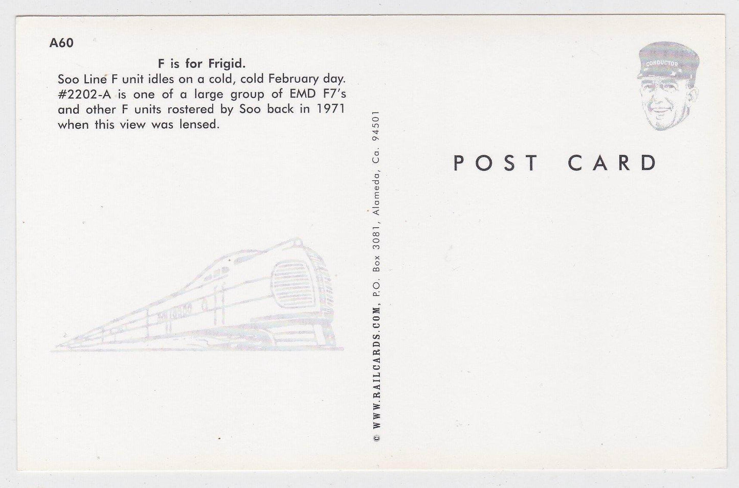 Soo Line EMD F7 Locomotive Train On A Snowy Day in 1971 - TulipStuff