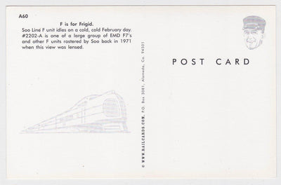 Soo Line EMD F7 Locomotive Train On A Snowy Day in 1971 - TulipStuff