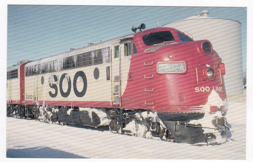 Soo Line EMD F7 Locomotive Train On A Snowy Day in 1971 - TulipStuff