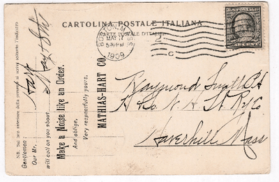 Panorama di Sorrento Italy Antique Postcard 1909 Stengel Undivided Back - TulipStuff