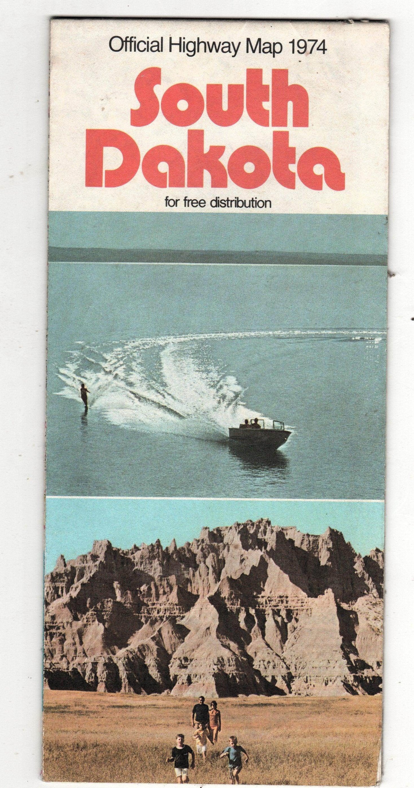 South Dakota 1974 Official State Highway Map - TulipStuff