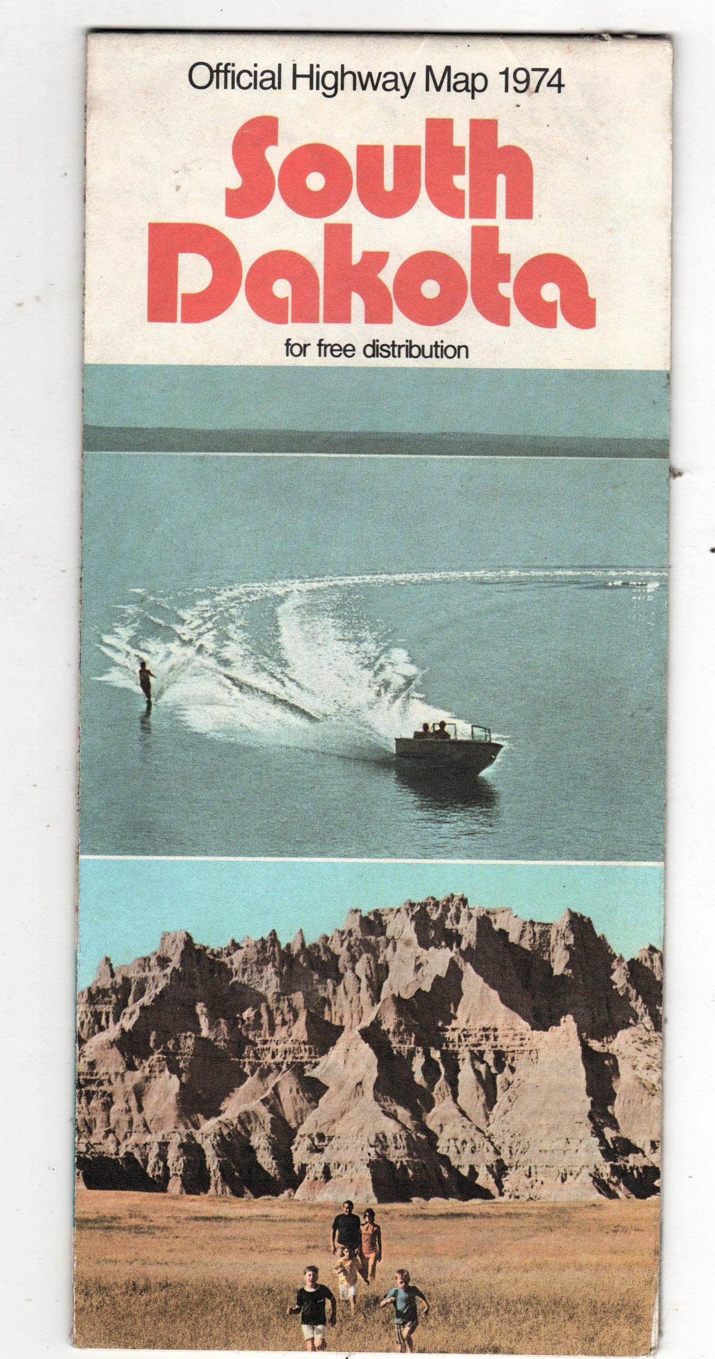 South Dakota 1974 Official State Highway Map - TulipStuff