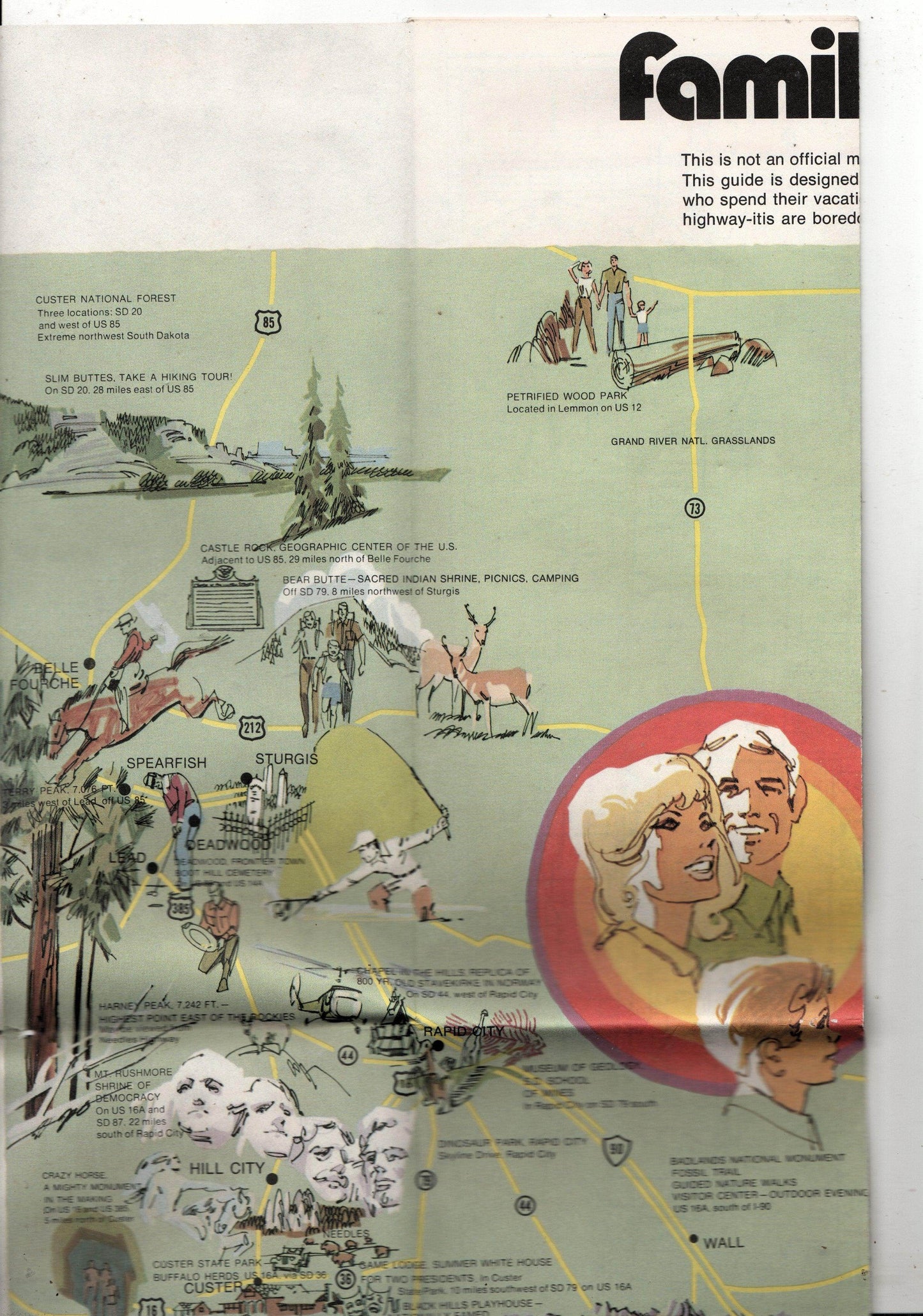 South Dakota 1974 Official State Highway Map - TulipStuff