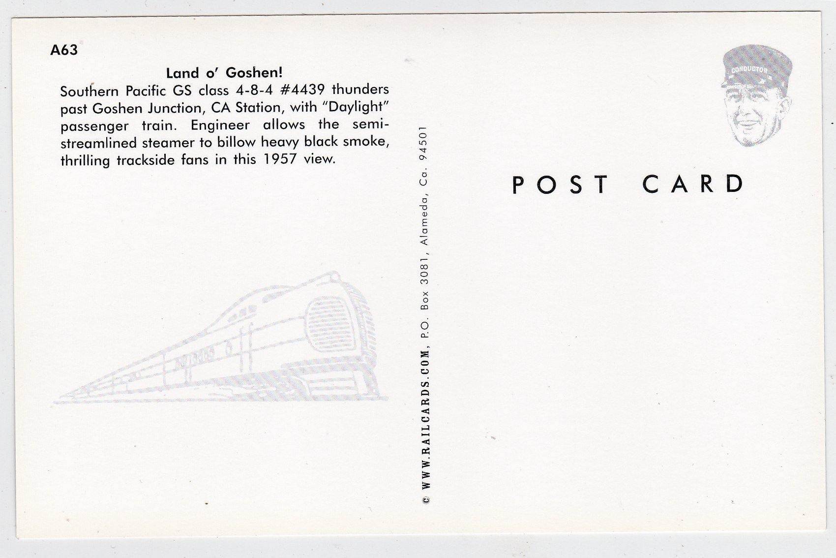 Southern Pacific Daylight Passenger Train GS Class Steam Locomotive - TulipStuff