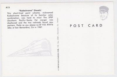 Southern Pacific - Santa Fe SPSF EMD F45 Diesel Locomotive 1987 - TulipStuff