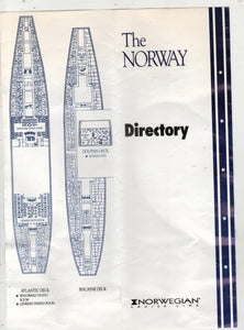Norwegian Cruise Line ss Norway Directory Deck Plans 1990's - TulipStuff