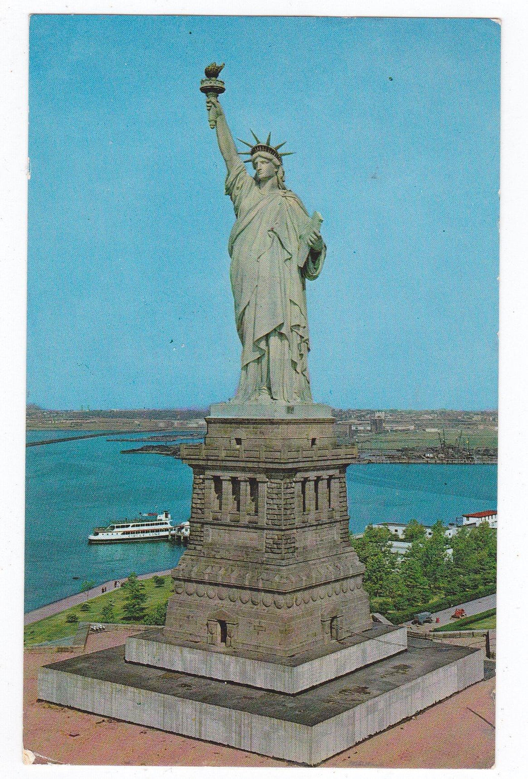 Statue of Liberty New York Harbor NYC Mid 1960's Postcard - TulipStuff