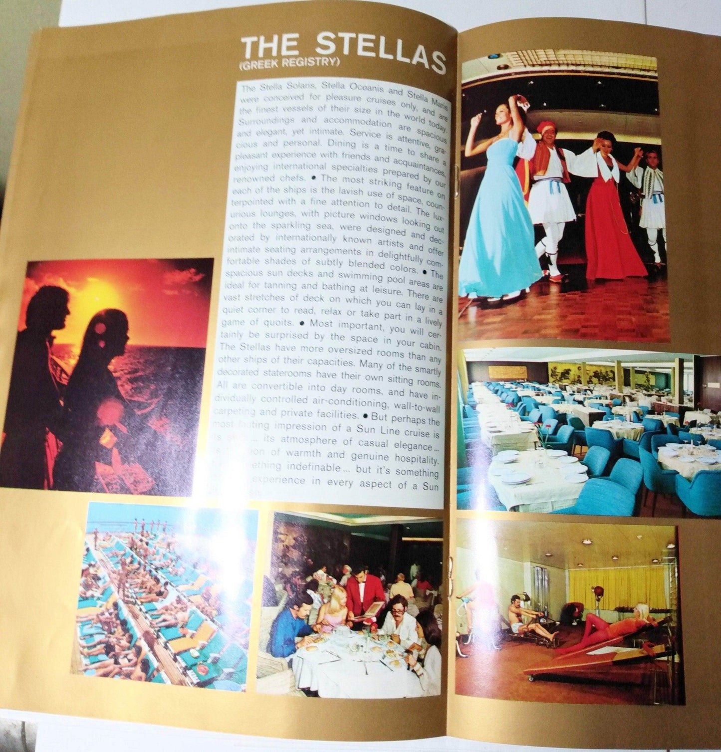Sun Line 1977 Greek Isles Cruise Brochure Stella Solaris Maris Oceanis - TulipStuff