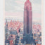 Empire State Building Lower Manhattan Sunrise New York City 1950's Postcard - TulipStuff