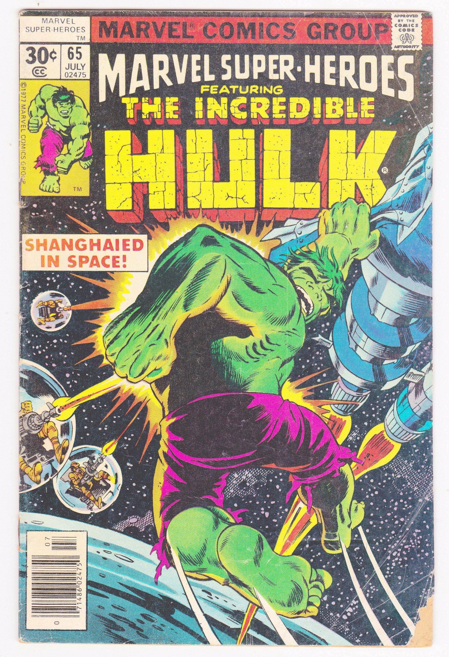 Marvel Super-Heroes 65 Featuring the Incredible Hulk July 1977 - TulipStuff