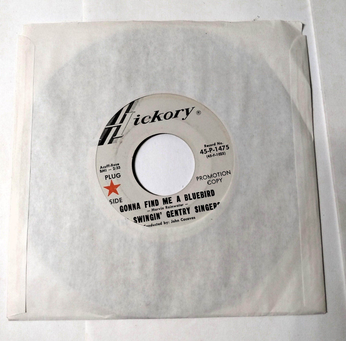 Swingin' Gentry Singers Gonna Find Me A Bluebird b/w Cold Cold 7" 1967 - TulipStuff