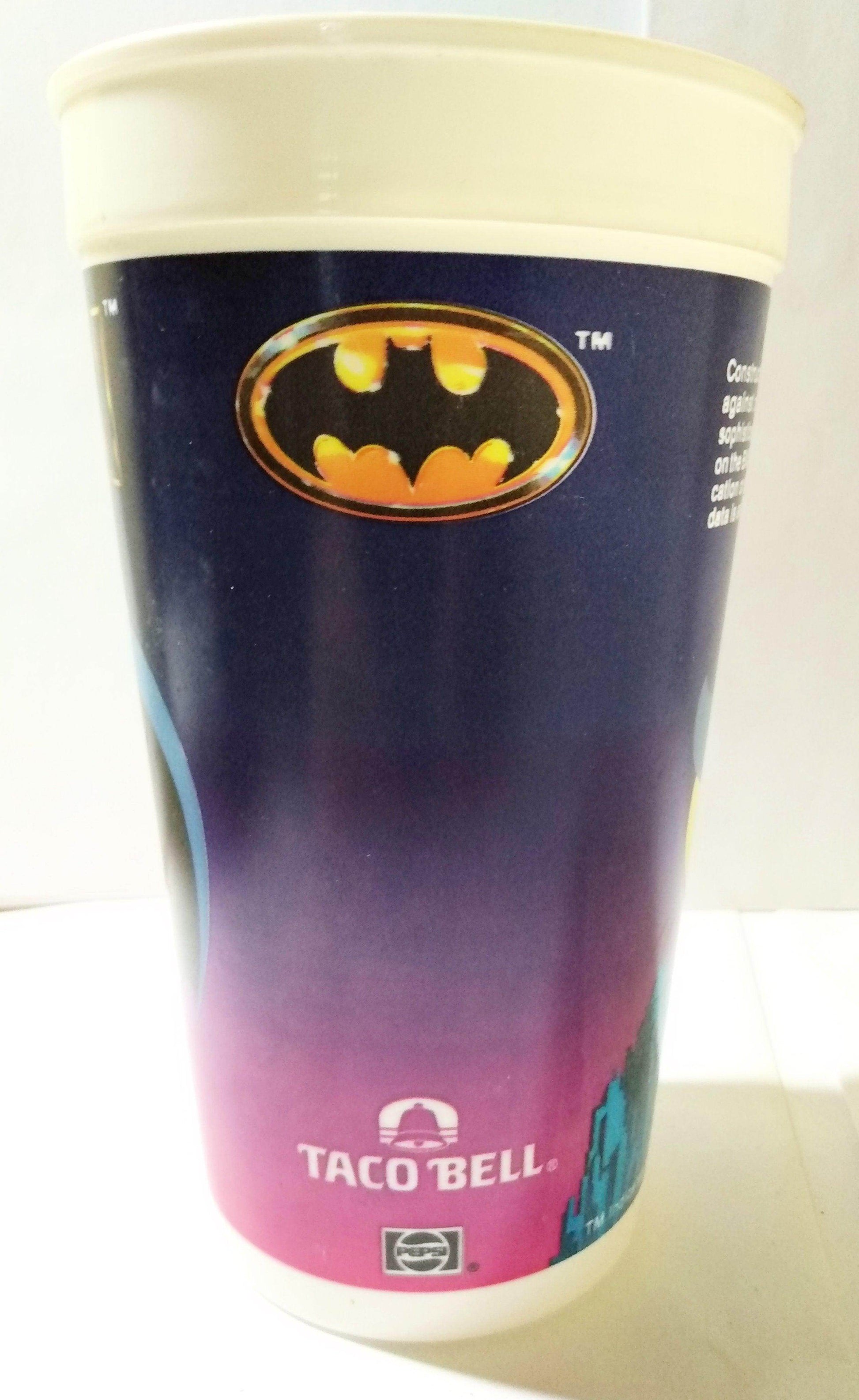 Taco Bell Batman Batwing 32 Oz Promo Plastic Cup 1989 - TulipStuff