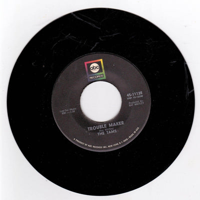 The Tams Trouble Maker / Laugh At The World 7" Vinyl Record 1968 - TulipStuff