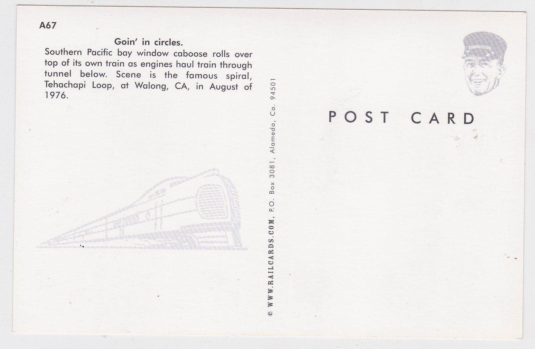 Southern Pacific Train At Tehachapi Loop Tunnel Walong CA 1976 - TulipStuff