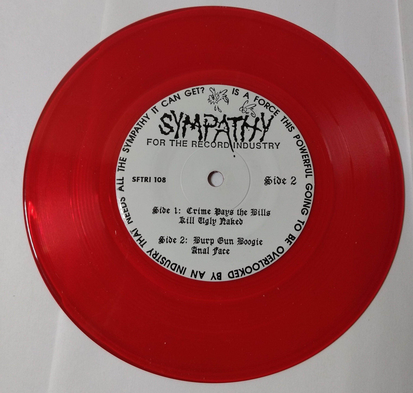 Tesco Vee's Hate Police Crime Pays The Bills Punk 7" EP Red Vinyl 1991 - TulipStuff