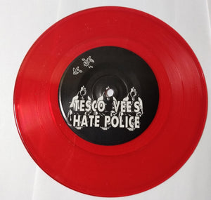 Tesco Vee's Hate Police Crime Pays The Bills Punk 7" EP Red Vinyl 1991 - TulipStuff