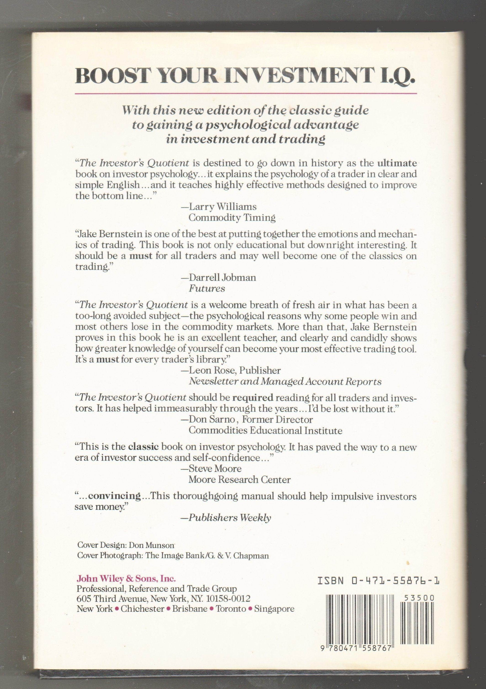 The Investor's Quotient: Psychology of Successful Investing In Stocks - TulipStuff