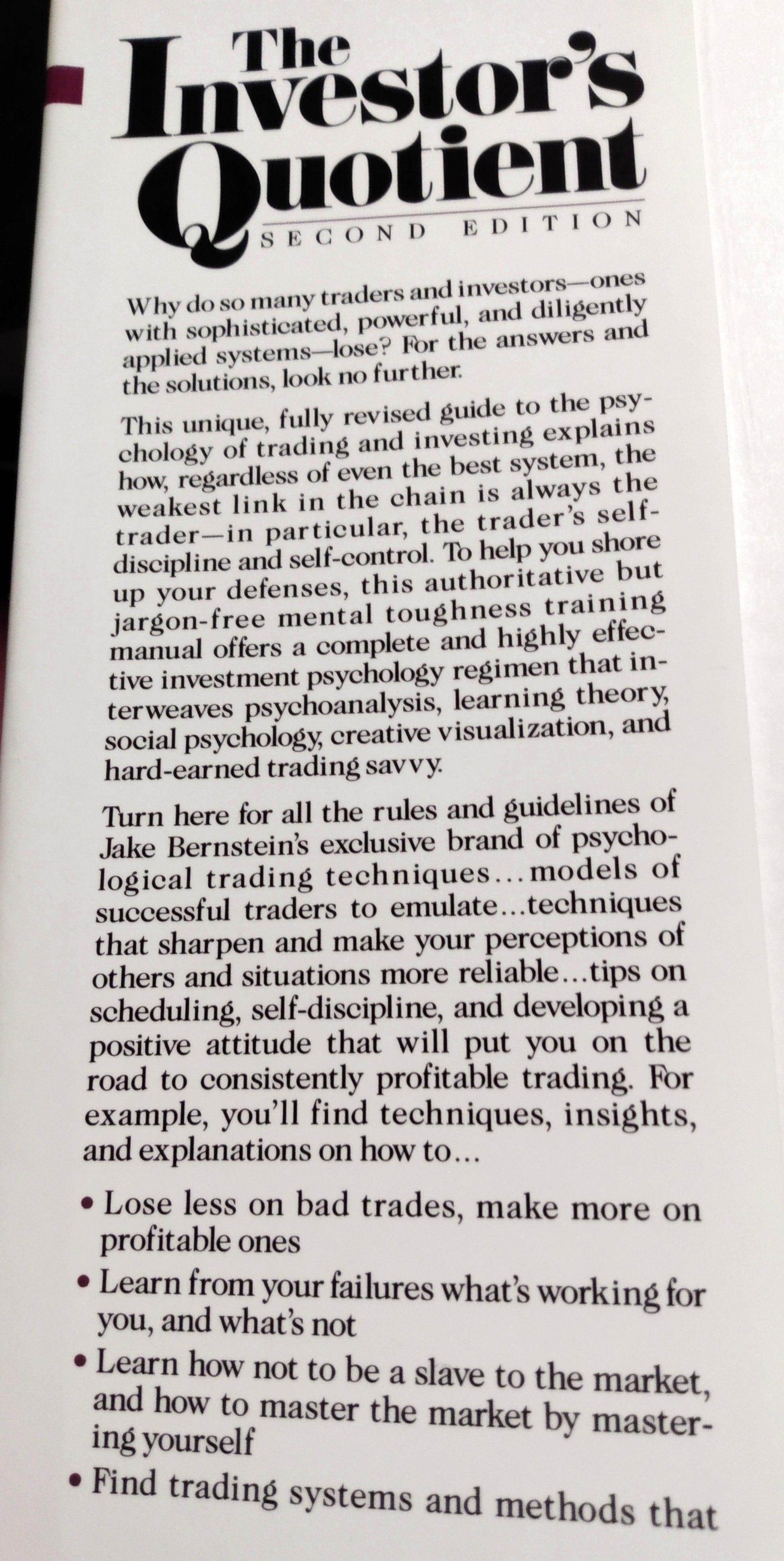 The Investor's Quotient: Psychology of Successful Investing In Stocks - TulipStuff