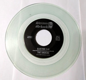The Undead The Invisible Man / Elected 7" Clear Vinyl Skreamin' Skull 1992 - TulipStuff