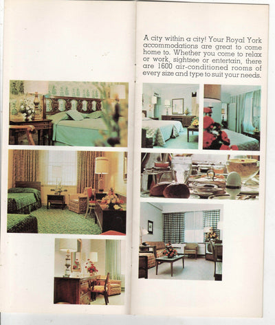 The Royal York CP Hotels Toronto Ontario Canada 1968 Brochure - TulipStuff