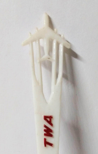 TWA Trans World Airlines 707 Jet Airplane Swizzle Stick Early 1960's - TulipStuff