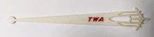 Load image into Gallery viewer, TWA Trans World Airlines 707 Jet Airplane Swizzle Stick Early 1960&#39;s - TulipStuff
