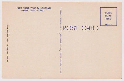 It's Tulip Time In Holland Michigan Early 1940's Linen Postcard - TulipStuff