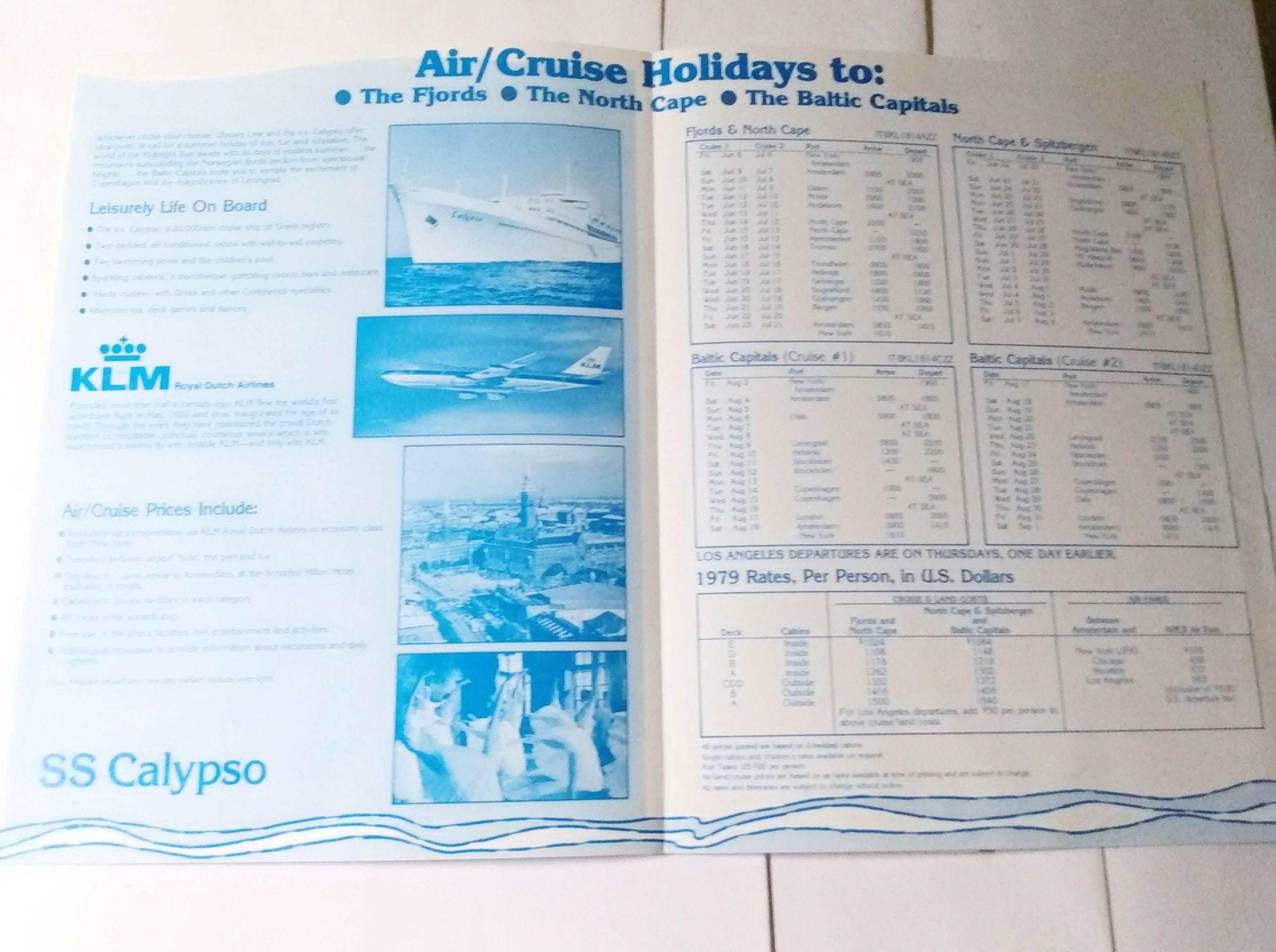 Ulysses Line ss Calypso (ex Southern Cross Azure Seas) 1979 Brochure
