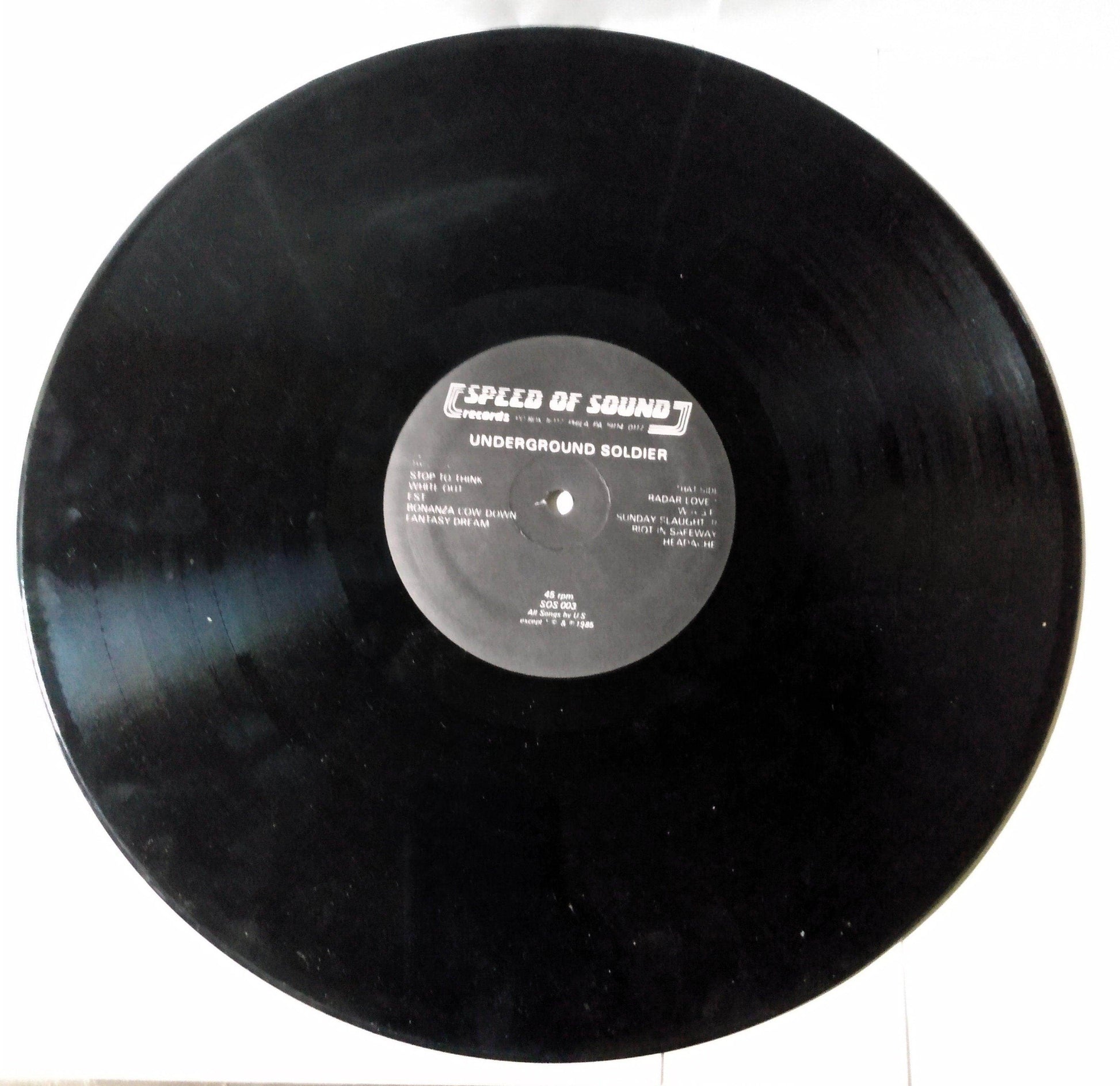 Underground Soldier Fun Before Profit Vinyl 12" 1985 DC Hardcore Female Punk - TulipStuff