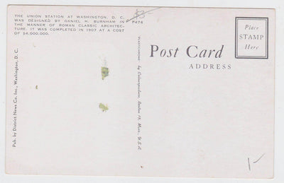 Union Station Washington DC Late 1940's Postcard - TulipStuff