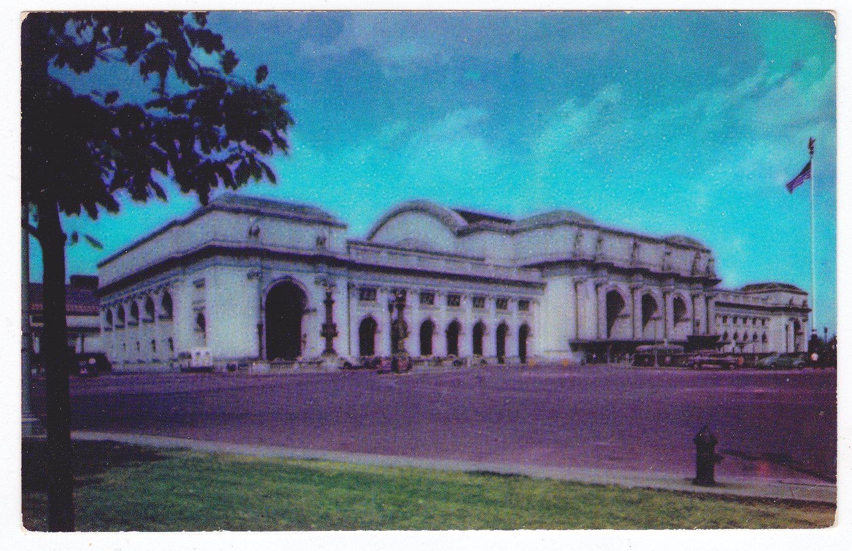 Union Station Washington DC Late 1940's Postcard - TulipStuff