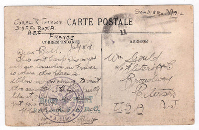 Vannes La Tour du Connetable et les Remparts 1918 WW1 Soldier Mail - TulipStuff