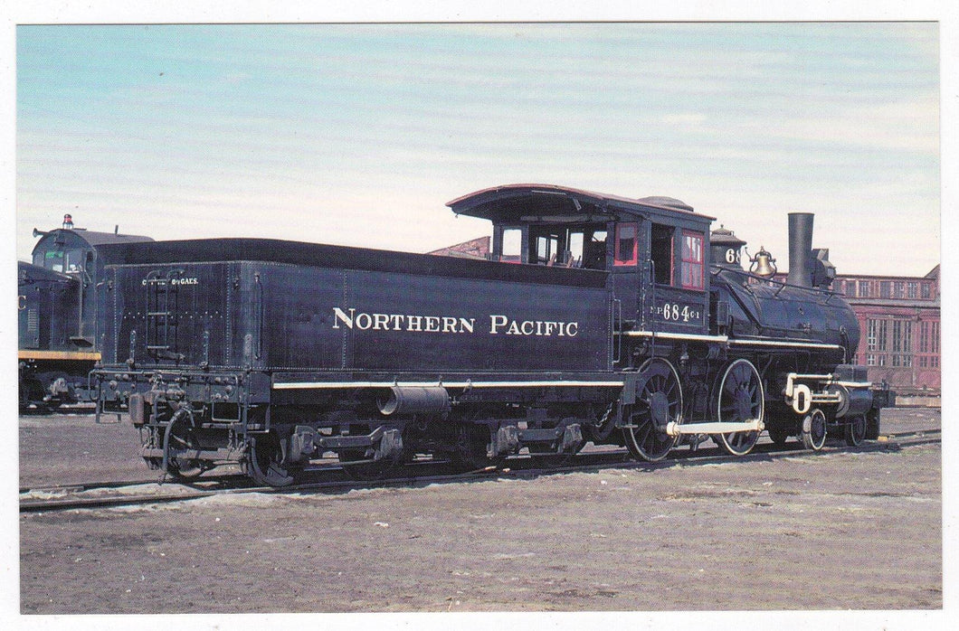 Northern Pacific Railway Baldwin Steam Locomotive American 4-4-0 Postcard - TulipStuff