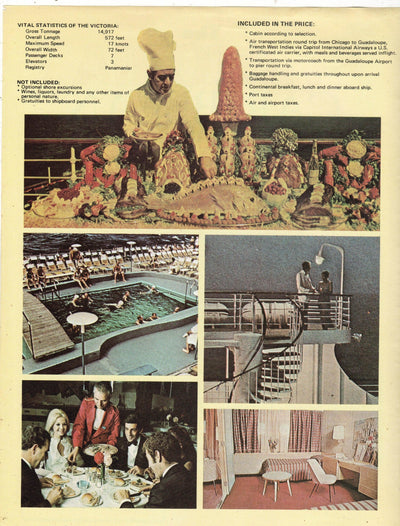 Chandris Cruises The Victoria 1977-78 Caribbean Air/Sea Brochure - TulipStuff