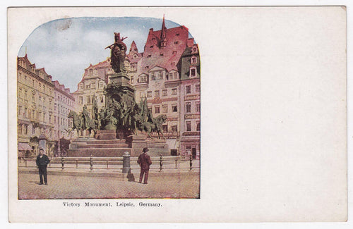 Victory Monument Leipsic Germany 1900's Postcard Leipzig - TulipStuff