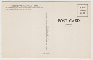 Historic Virginia City Montana Restored Mining Town 1970's Postcard - TulipStuff