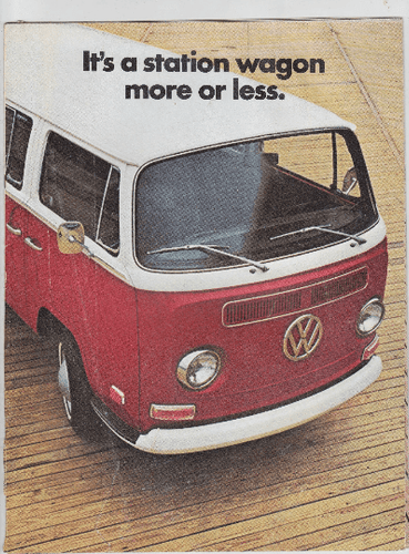 VW Volkswagen Bus Campmobile Kombi 1972 Dealer Brochure - TulipStuff