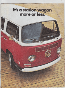 VW Volkswagen Bus Campmobile Kombi 1972 Dealer Brochure - TulipStuff